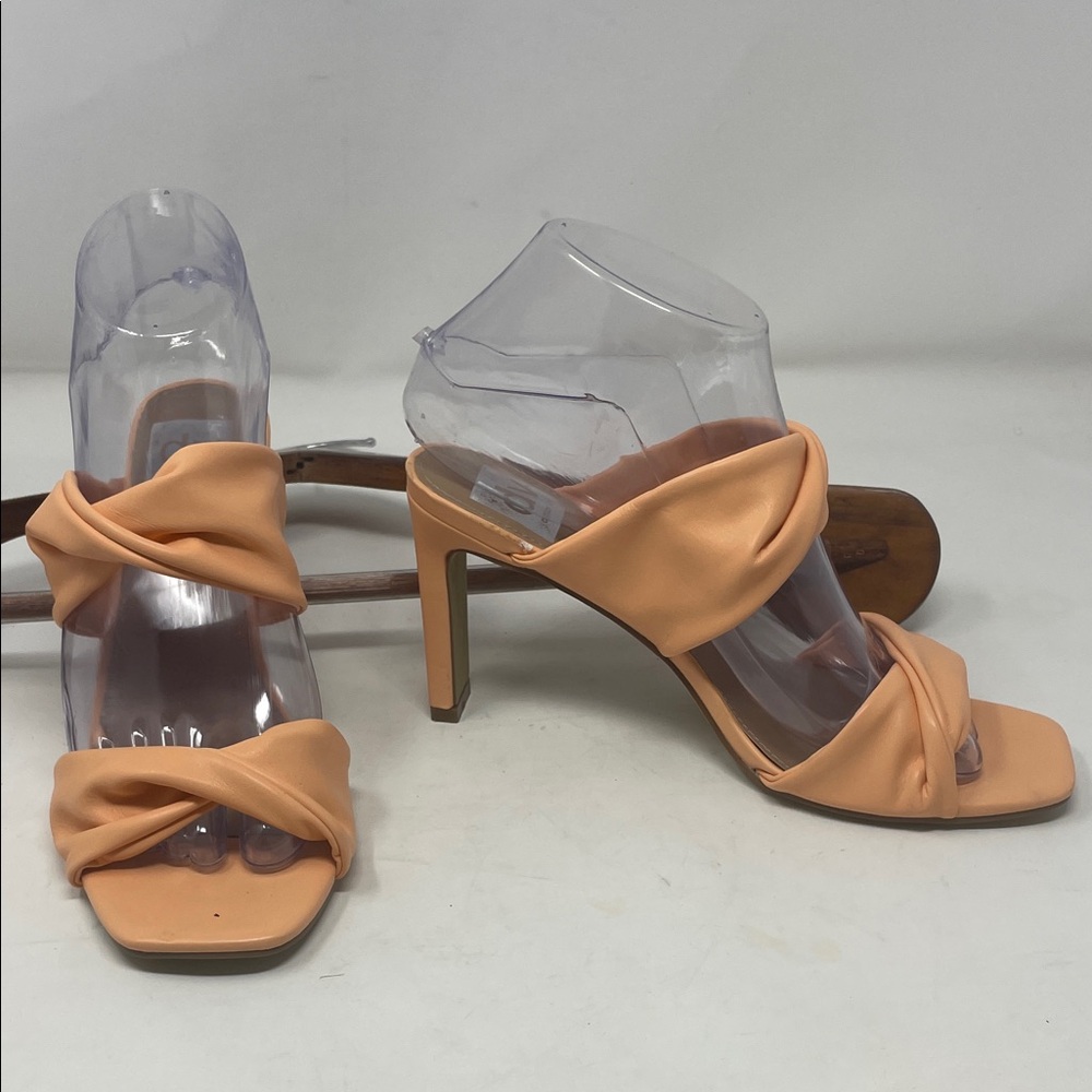 Dolce Vita Peach Orange Twisted Strap High Heel Sandals Size 6.5